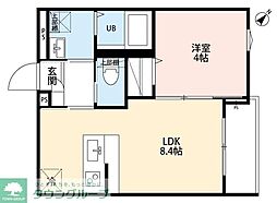 robot home 西八王子II(ロボットホーム ニシハチオウジツー) 1LDKの間取図画像