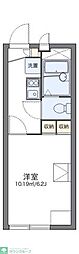 レオパレスマーブル代継 1Kの間取図画像