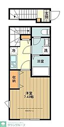 フルセイル豊田 1Kの間取図画像