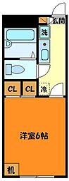 レオパレスメイフィールド 1Kの間取図画像