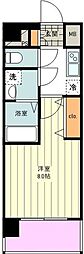 エステムコート東京八王子 1Kの間取図画像