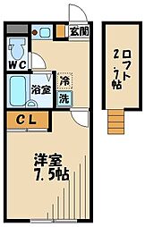 メインシティガーデン新井弐番館 1Kの間取図画像