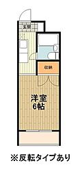 センターコア高尾 1Kの間取図画像