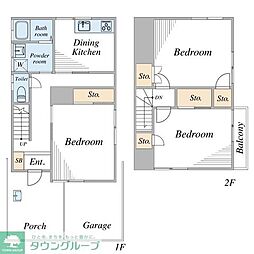 八王子楢原町戸建 1階3DKの間取り