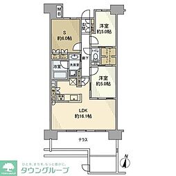 イニシア八王子明神町 1階2SLDKの間取り