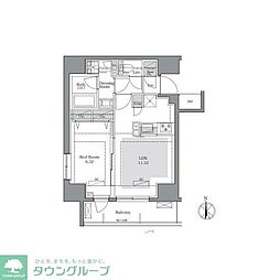 ラグゼナ八王子新町 12階1LDKの間取り