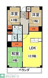カーサ・聖 3LDKの間取図画像