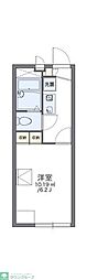 レオパレスハピネス 1Kの間取図画像