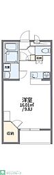 レオパレスコスモスカイ 1Kの間取図画像