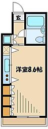 nest ワンルームの間取図画像
