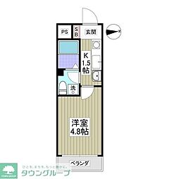 エクサン・プロヴァンス 1Kの間取図画像
