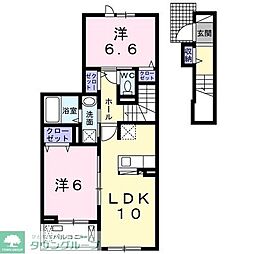 パレス・ナオ 2LDKの間取図画像
