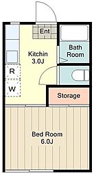 マンショネットローザ 1Kの間取図画像