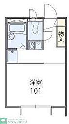 レオパレスフロイデ 1Kの間取図画像