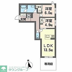 カルム 2LDKの間取図画像