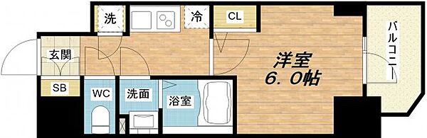 エスリード大阪城クローグ ｜大阪府大阪市城東区森之宮2丁目(賃貸マンション1K・3階・22.20㎡)の写真 その2