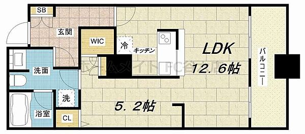 アルグラッド　ザ・タワー心斎橋 ｜大阪府大阪市中央区東心斎橋1丁目(賃貸マンション1LDK・15階・49.78㎡)の写真 その2