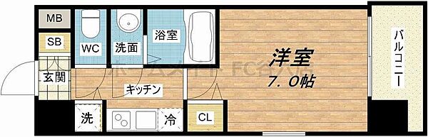 セイワパレス玉造上町台 ｜大阪府大阪市中央区玉造2丁目(賃貸マンション1K・2階・22.78㎡)の写真 その2