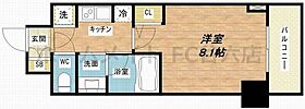 QCフラット北堀江  ｜ 大阪府大阪市西区北堀江4丁目14-24（賃貸マンション1K・8階・25.50㎡） その2