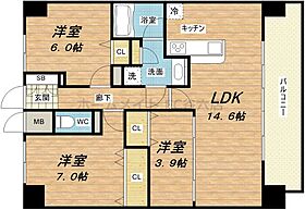 セイワパレス天王寺真田山  ｜ 大阪府大阪市天王寺区玉造本町（賃貸マンション3LDK・10階・68.06㎡） その2