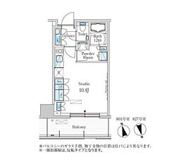 パークアクシス柏の葉 ワンルームの間取図画像