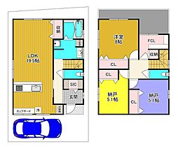 守口市梶町3丁目 3LDKの間取り