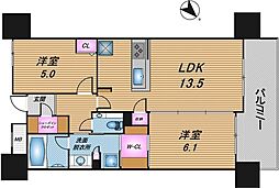 ザ・ファインタワー浦添城間 2LDKの間取図画像