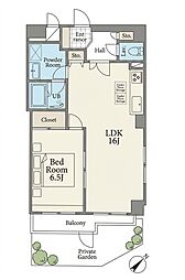 ライオンズマンション辻堂西海岸 1LDKの間取図画像