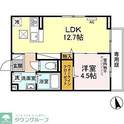 D-room和田2 1階1LDKの間取り