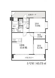Libertur 3階2LDKの間取り