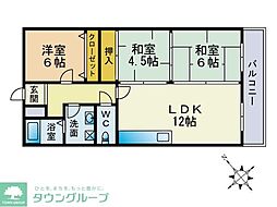 クレスト尾崎1号館 3LDKの間取図画像