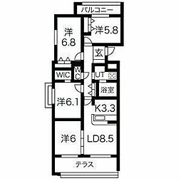 アクレール小笹南坂 4LDKの間取図画像