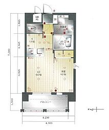 ラファセエスペランサ大濠 1LDKの間取図画像