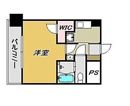 VIP薬院 1Kの間取図画像