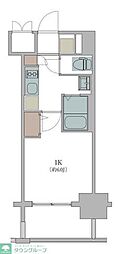 エルプレイス天神南 1Kの間取図画像