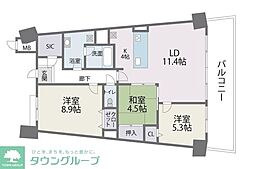 アイランドシティインフィニガーデンN棟 3LDKの間取図画像