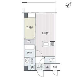 アルティザ平尾 1LDKの間取図画像