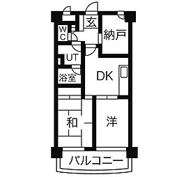 ダイアパレス大名第2 2SDKの間取図画像