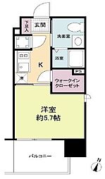 LiveCasa県庁前 1Kの間取図画像