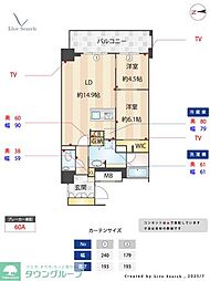 ウェルブライト博多ステーション 2LDKの間取図画像