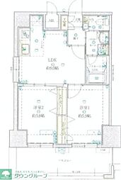 アトラスアルファーノ箱崎 2LDKの間取図画像