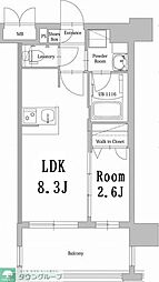 エンクレスト香椎セピア通り 1LDKの間取図画像