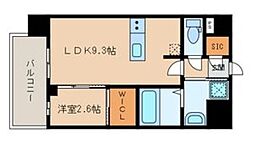 セントリビエ香椎駅前 1LDKの間取図画像