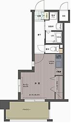 レジデンシャルヒルズ博多東 1Kの間取図画像