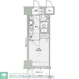 エステムコート博多・祇園ツインタワーセカンドSt 1Kの間取図画像