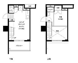 レジディア西新 1LDKの間取図画像