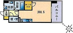 カーサエンペサール 1Kの間取図画像