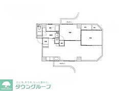 てんぐ屋西新ビル 2LDKの間取図画像