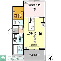 メゾン ココル 1LDKの間取図画像