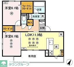 メゾン ココル 2LDKの間取図画像